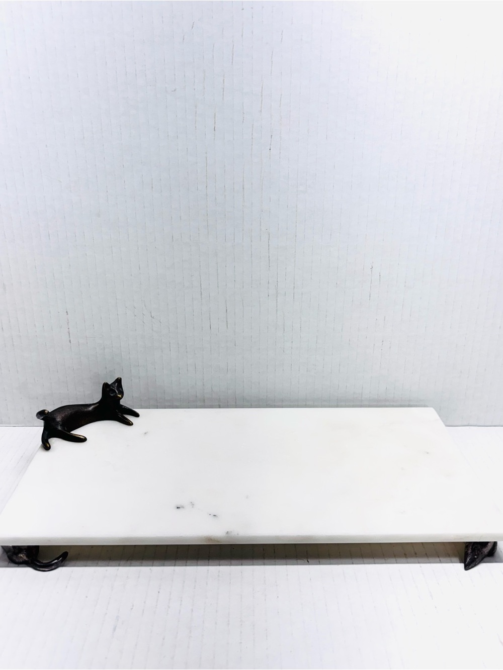 Vintage Michael Aram Cat Mouse Marble Serving Cheese Board Tray Witty Piece